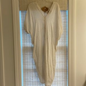 NWT Z & L ivory crochet caftan